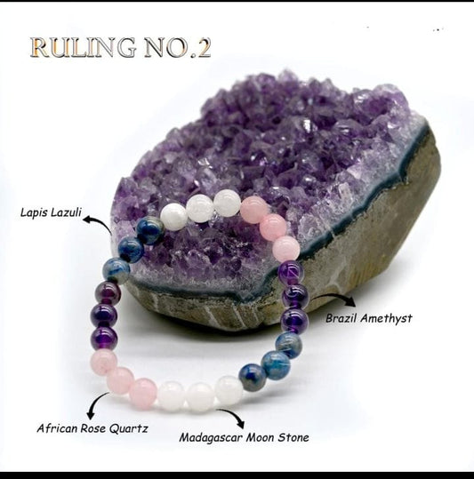 Ruling No. 2 Crystal Bracelet – Harmony, Intuition & Emotional Balance